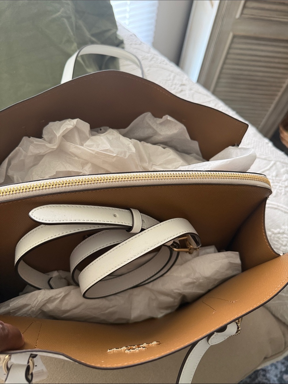 Coach Chalk Signature Tatum Tote with Matching Wallet, Journal and Wristlet - Picture 4 of 17